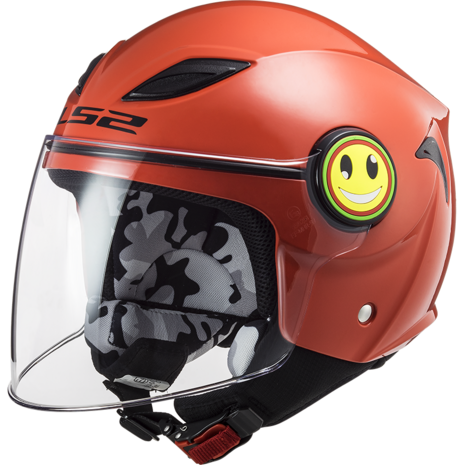 LS2 OF602 Funny Mini kinder scooterhelm motorhelm glans rood - Helmspecialist