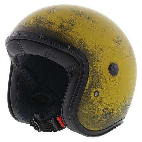 Jethelm Freeride Yellow Brushed Geel motorhelm - Helmspecialist