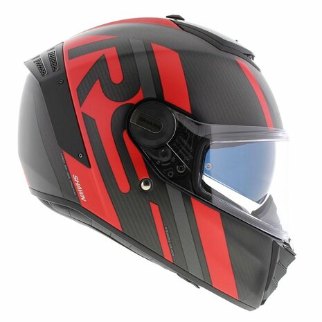 verwennen Notitie Imperial Shark Spartan RS carbon helm Shawn motorhelm mat zwart rood - Helmspecialist