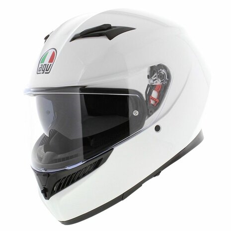 AGV K1-s ECE 22.06 Solid Gloss White Full Face Motorcycle Helmet, 2206