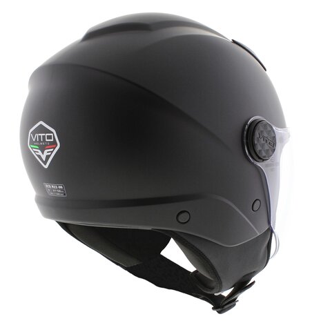 Vito jet helm Sarenta mat zwart