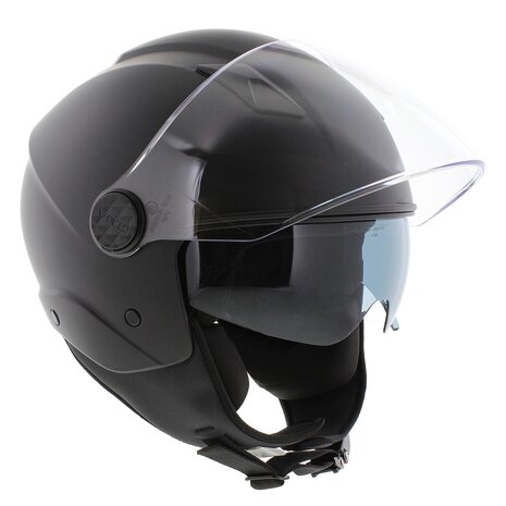 Vito jet helm Sarenta mat zwart