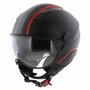 Vito jet helm Lavori mat zwart / rood / deco