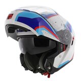 Caberg Systeemhelm Levo Sonar glans wit blauw rood motorhelm - maat S_